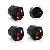 Reisstekker EU-Engeland/Ierland - Type C/E/F naar G - Geaard - 2.5A - 600W - Zwart - 3 stuks