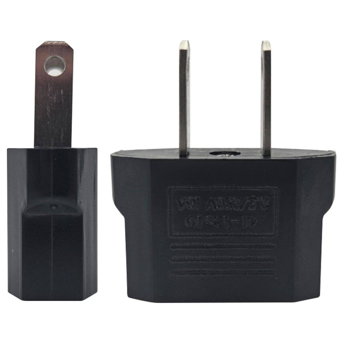 Orbit Electronic Reisstekker EU-USA/Canada - Type C/E/F naar A/B - Ongeaard - 2.5A - 600W - Zwart - 2 stuks-0