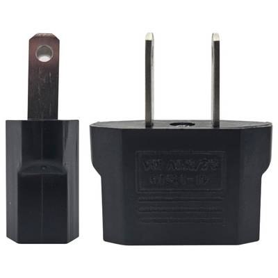 Orbit Electronic Reisstekker EU-USA/Canada - Type C/E/F naar A/B - Ongeaard - 2.5A - 600W - Zwart - 2 stuks-0