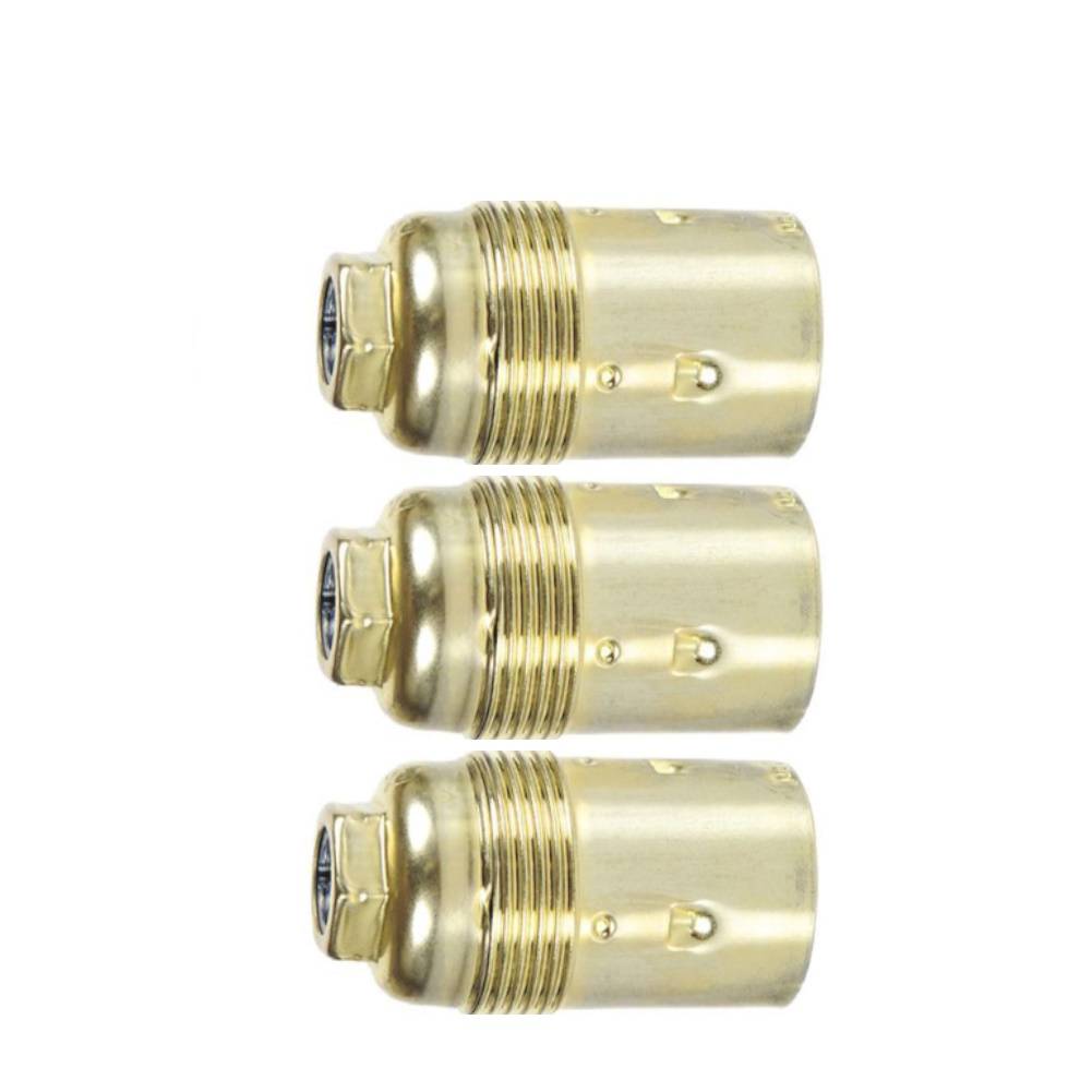 Lamphouder - Glad - E14 - Messing - Per 3 stuks-0
