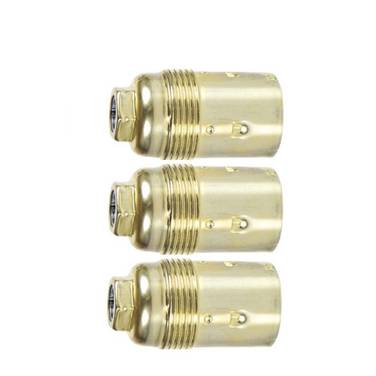 Lamphouder - Glad - E14 - Messing - Per 3 stuks