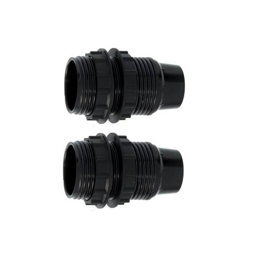 Lamphouder + 2 ringen - E14 - Zwart - Per 2 stuks-0