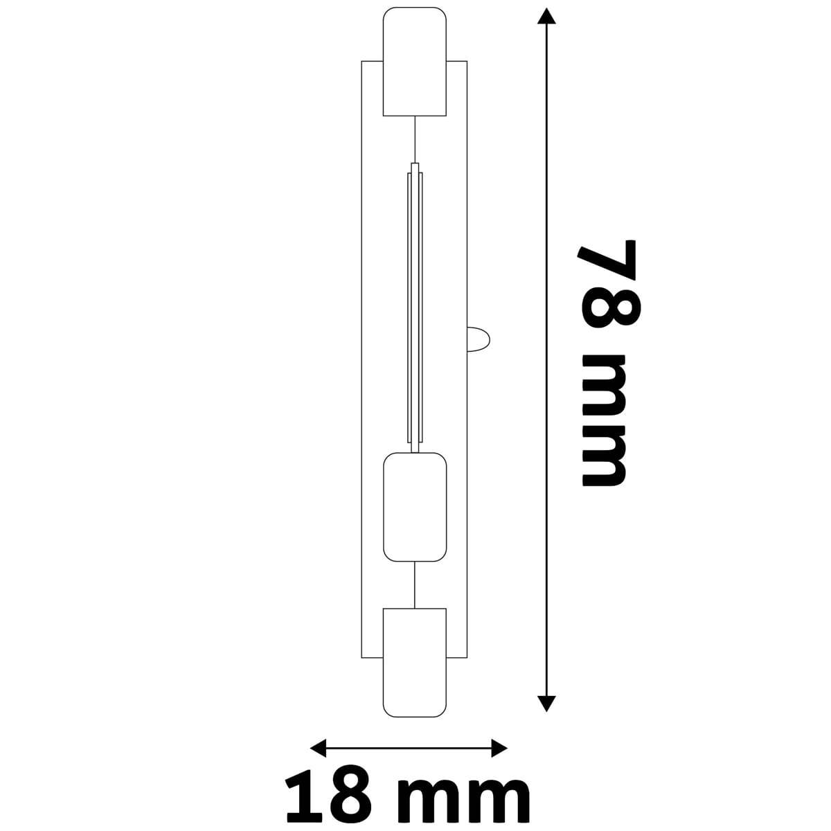 Avide R7s LED Staaflamp Dimbaar 78mm - 5W 220-240V - 4000K - 500lm - LED Lampjes Insteek - Wit licht - Vervangt 42W lamp-3
