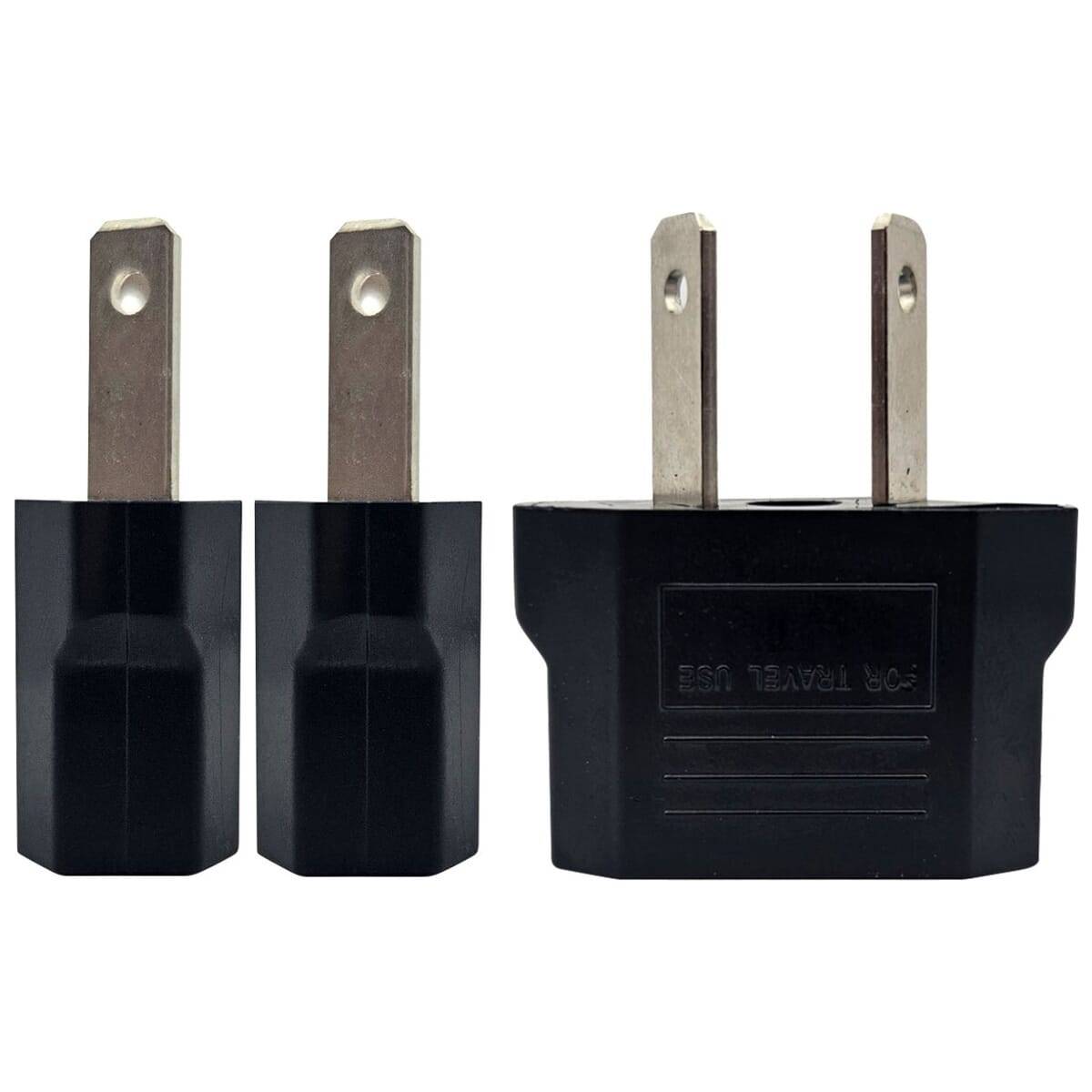 Orbit Electronic Reisstekker EU-Australië/Nieuw-Zeeland - Type C/E/F naar I - Ongeaard - 2.5A - 600W - Zwart - 3 stuks-0