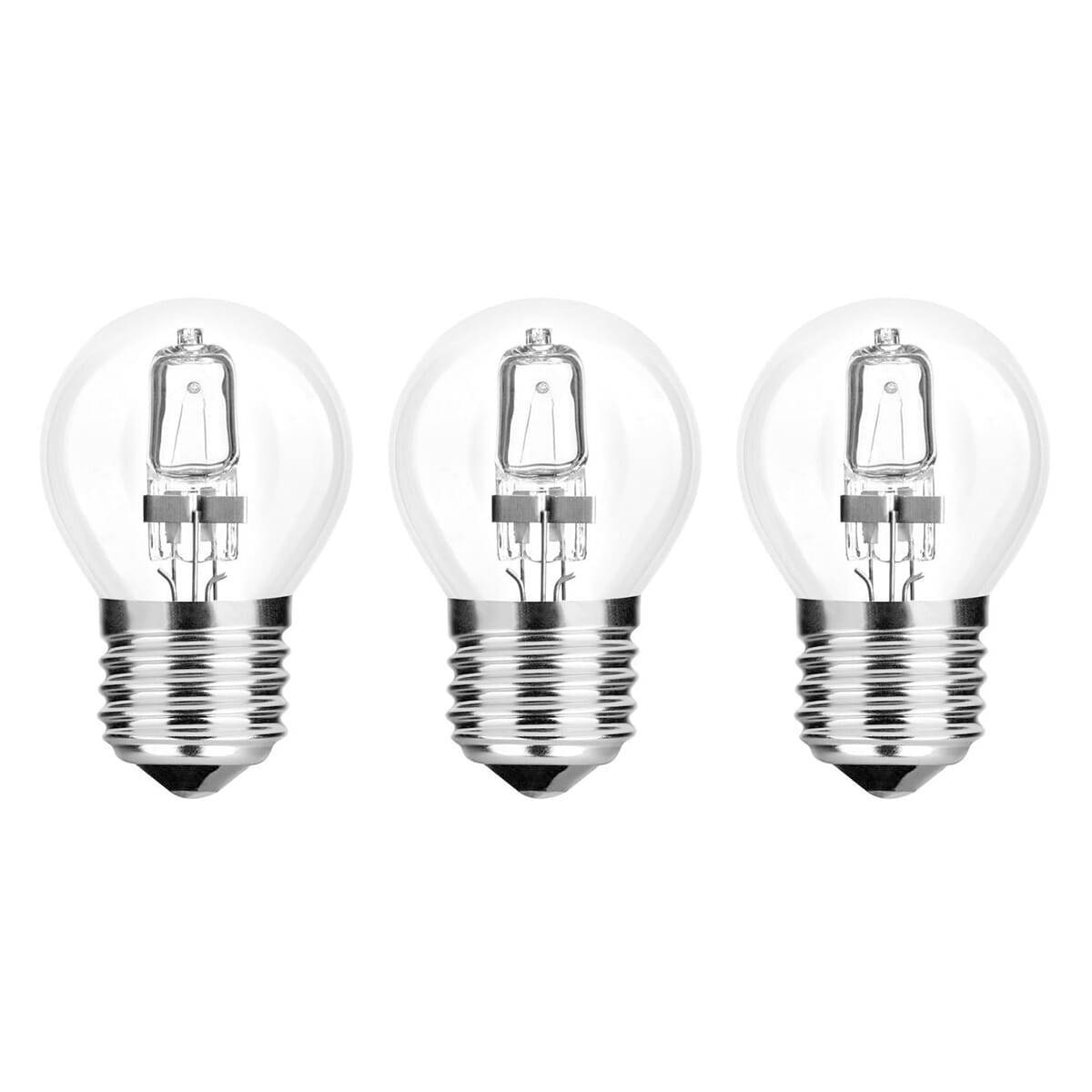Modee E27 Halogeen Lamp Dimbaar 42W ECO - 624lm - 2700K - Warm Wit - ECO Halogeen Globe Mini P45 - 3 stuks-0