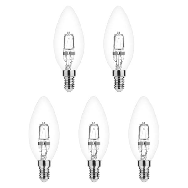 Modee E14 Halogeen Lamp Dimbaar 52W ECO - 815lm - 2700K - Warm Wit - ECO Halogeen Kaarslamp - 5 stuks