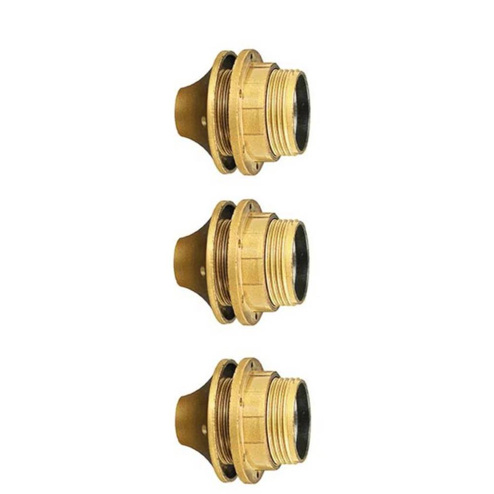 Lamphouder met Kraag + Ring - E27 - Goud - Per 3 stuks-0