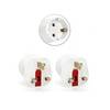 Reisstekker EU-Engeland/Ierland - Type C/E/F naar G - Geaard - 2.5A - 600W - Wit - 2 stuks
