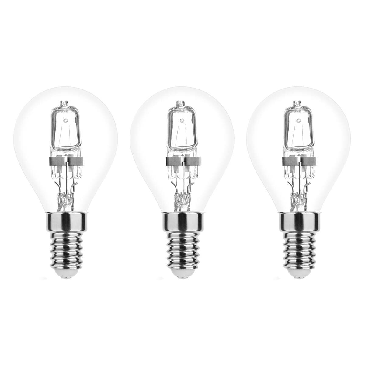 Modee E14 Halogeen Lamp Dimbaar 42W ECO - 624lm - 2700K - Warm Wit - ECO Halogeen Globe Mini P45 - 3 stuks-0
