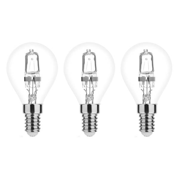 Modee E14 Halogeen Lamp Dimbaar 42W ECO - 624lm - 2700K - Warm Wit - ECO Halogeen Globe Mini P45 - 3 stuks