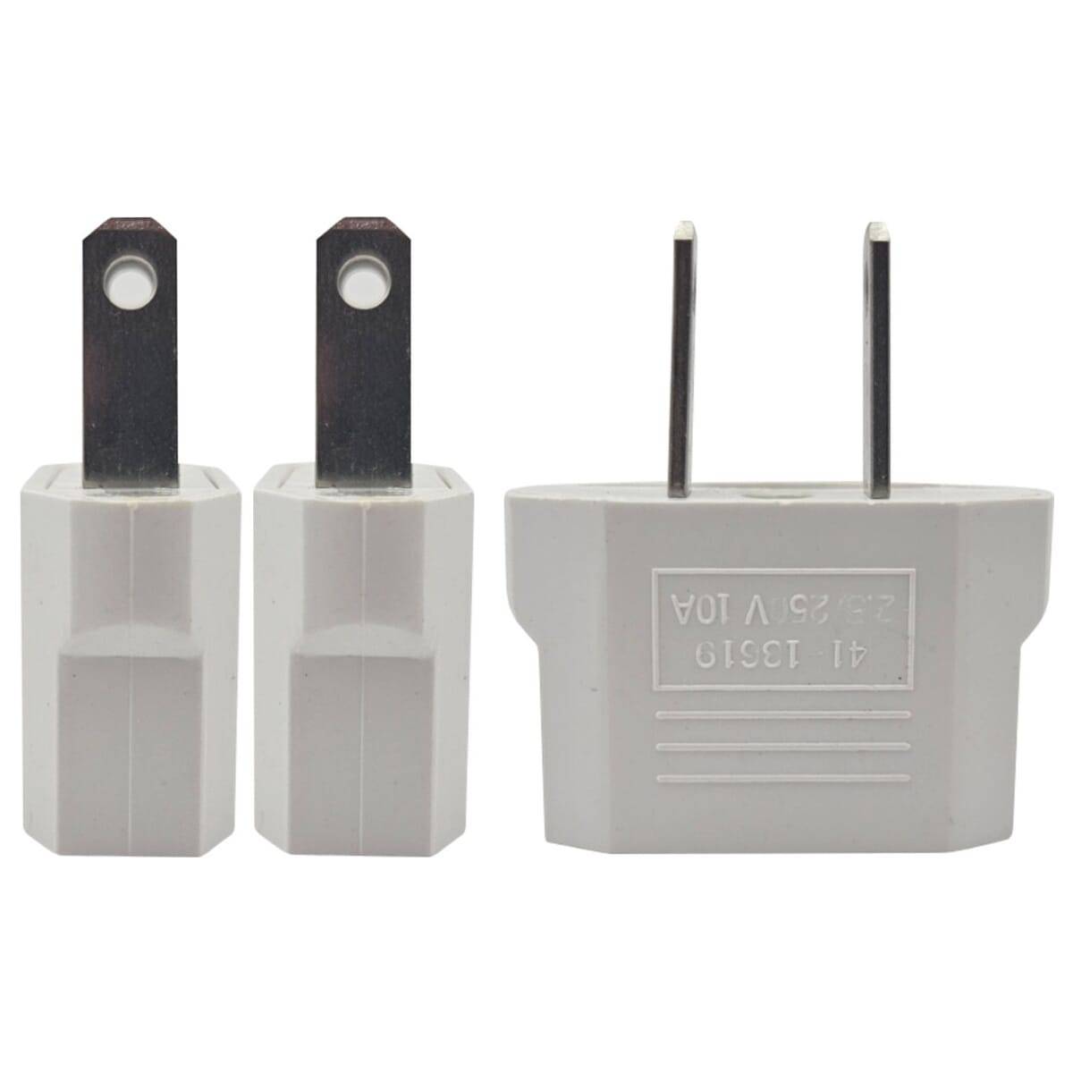 Orbit Electronic Reisstekker EU-USA/Canada - Type C/E/F naar A/B - Ongeaard - 2.5A - 600W - Wit - 3 stuks-0