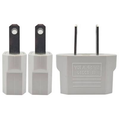 Orbit Electronic Reisstekker EU-USA/Canada - Type C/E/F naar A/B - Ongeaard - 2.5A - 600W - Wit - 3 stuks-0