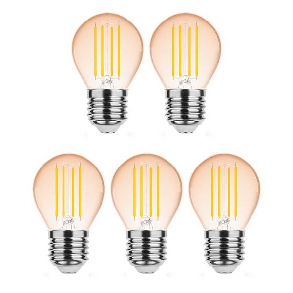 Modee E27 LED Lamp 4W - 320lm - 1800K - Warm Wit - LED Filament Amber Globe Mini P45 - Vervangt 28W Halogeen Gloeilamp -