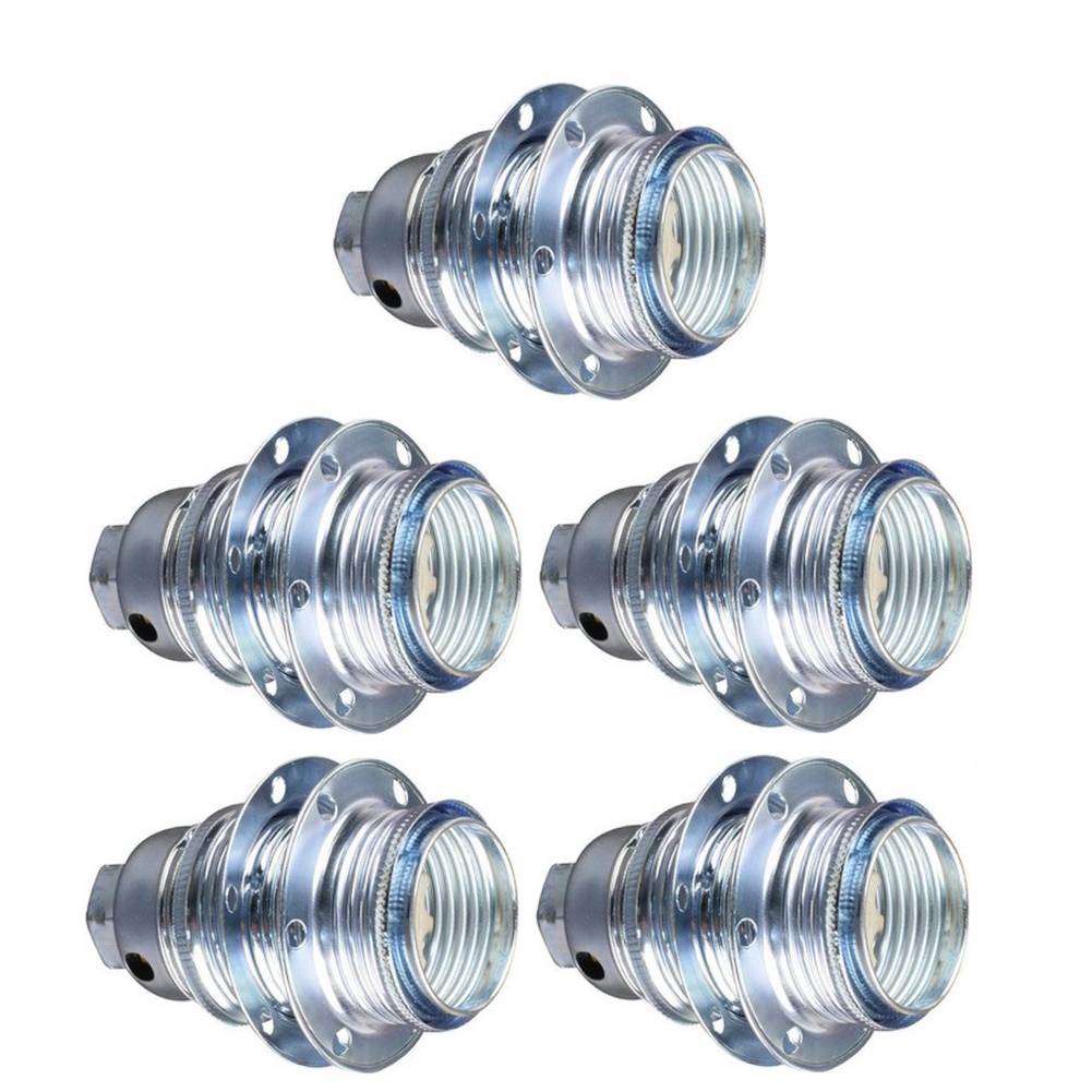 Lamphouder + 2 Ringen - E14 - Chroom - Per 5 stuks-0