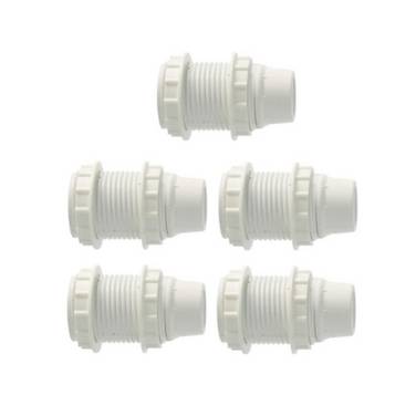 Lamphouder + 2 ringen - E14 - wit - Per 5 stuks