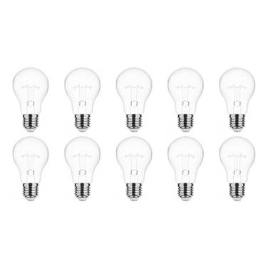 Technik E27 Wolfraam-Gloeilamp Dimbaar 40W - 2700K - Warm Wit - Gloeilamp Globe A55 - 10 stuks