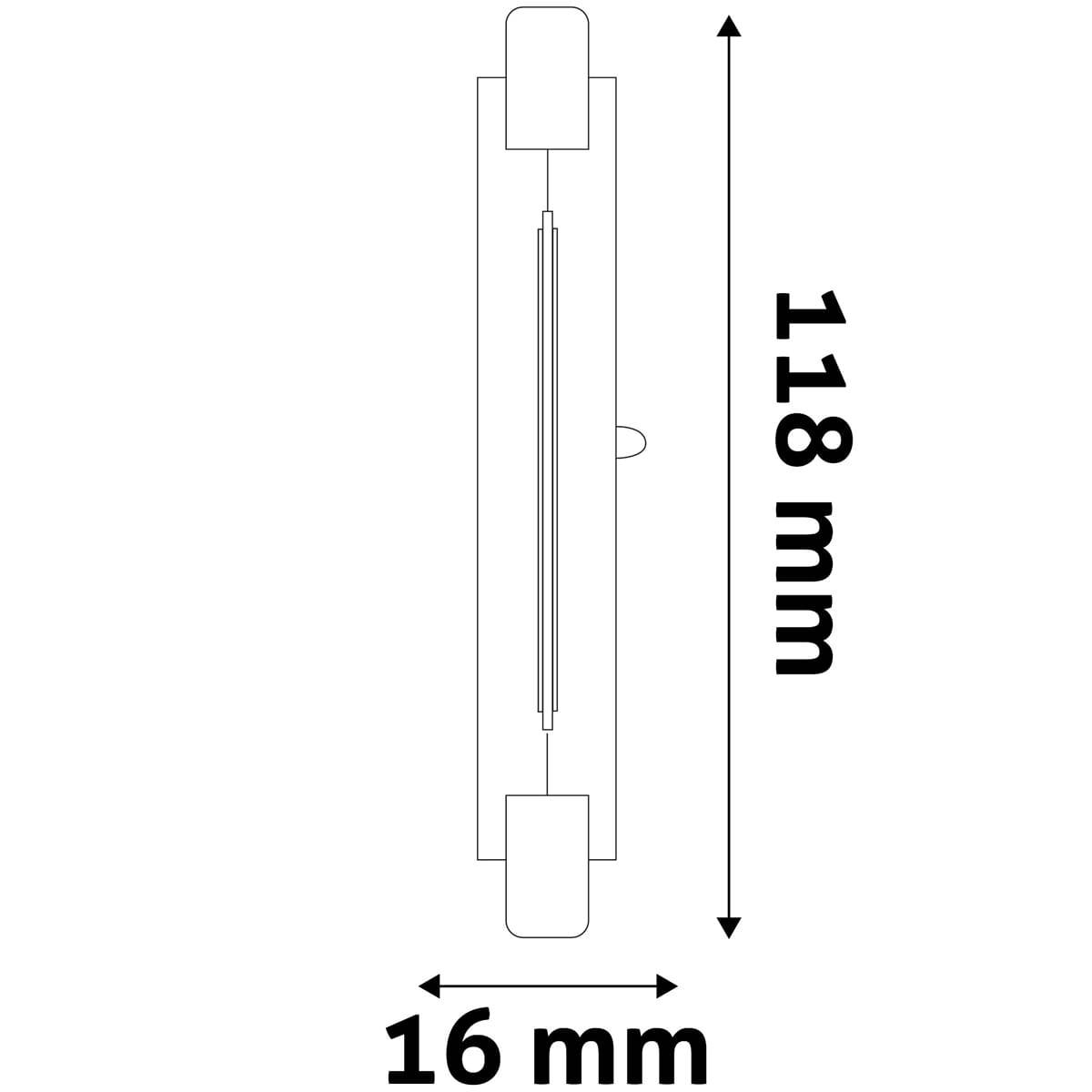 Avide R7S LED Staaflamp 118mm - 13W 220-240V - 4000K - 1100lm - LED Lampjes Insteek - Wit licht - Vervangt 77W lamp-1