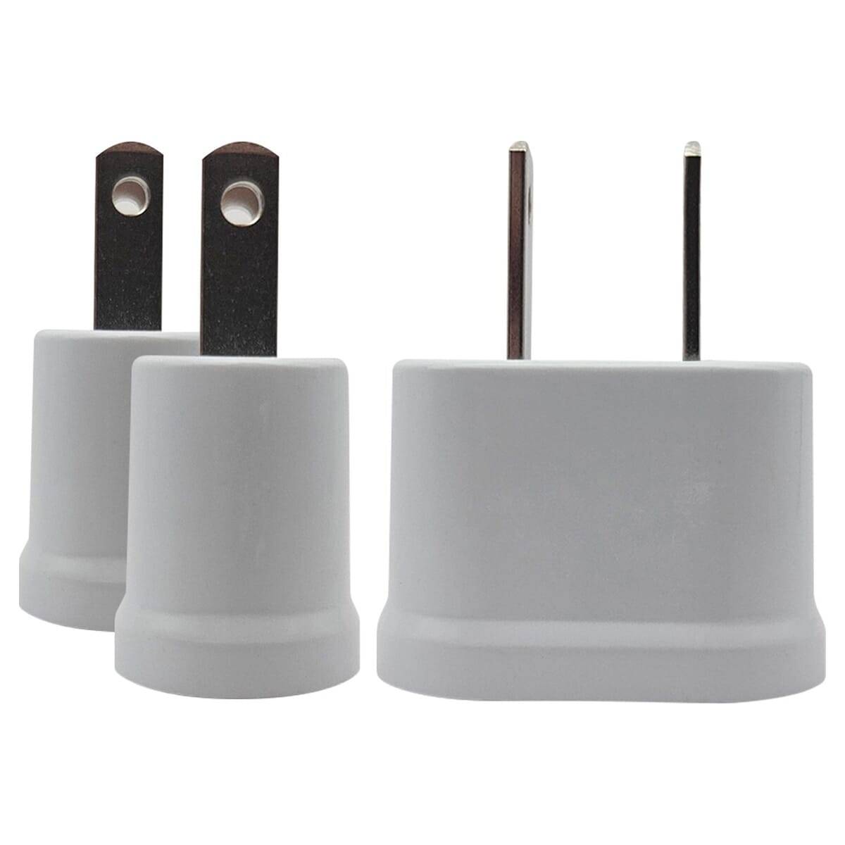 Orbit Electronic Reisstekker EU-USA/Canada - Type C/E/F naar A/B - Ongeaard - 2.5A - 600W - Wit - 3 stuks