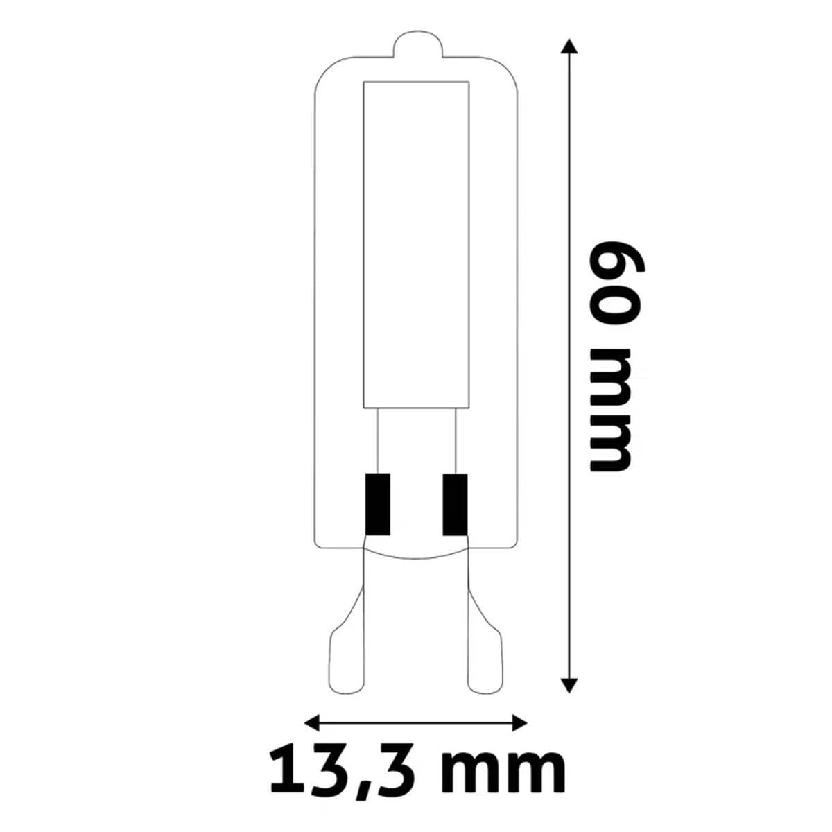 Avide G9 LED Insteeklamp 4W 220-240V - 3000K - 400lm - LED Lampjes Insteek - Warm wit licht - Vervangt 35W lamp - 3-2