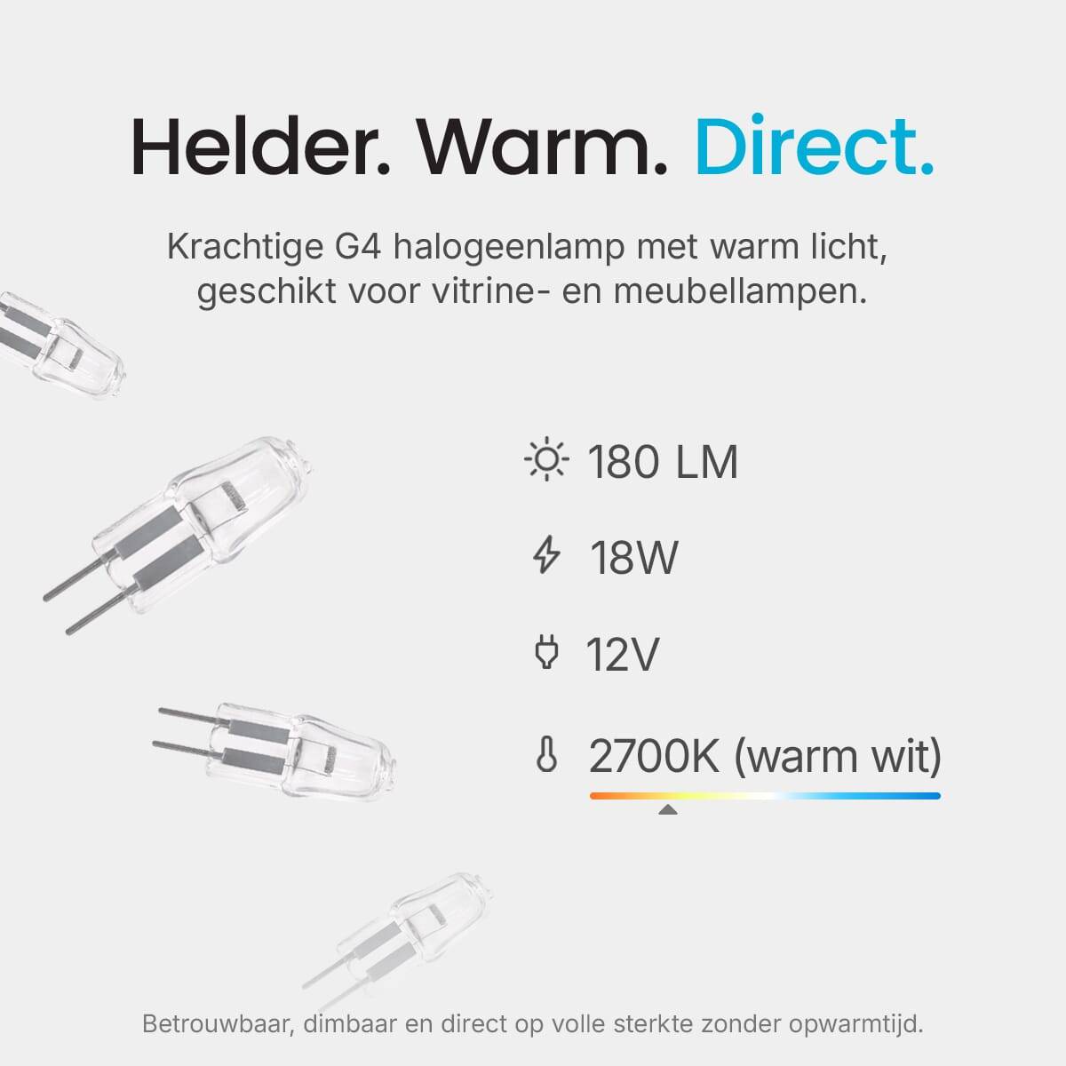 Modee Halogeen Lamp G4 - 18W 2700K 180 LM 12V - Halogeen Lamp insteek - Warm Wit - 16 stuks-1