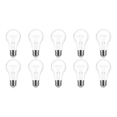 Technik E27 Wolfraam-Gloeilamp Dimbaar 150W - 2700K - Warm Wit - Gloeilamp Globe A70 - 10 stuks