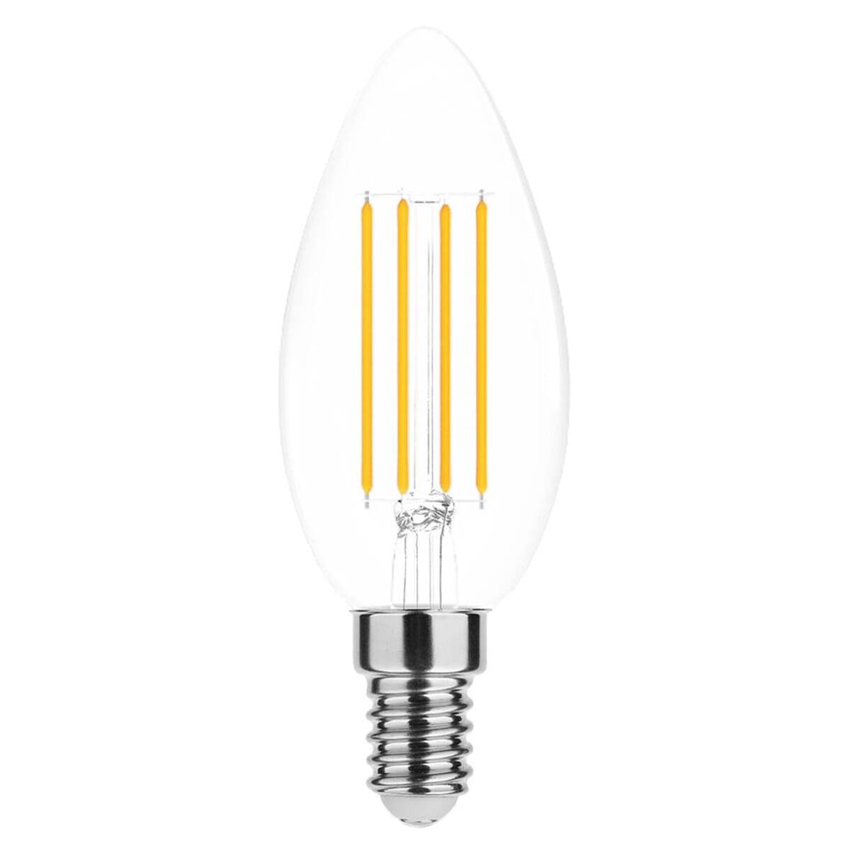 Modee E14 LED Lamp 4W - 470lm - 2700K - Warm Wit - LED Filament Kaarslamp B35 - Vervangt 40W Halogeen Gloeilamp-0