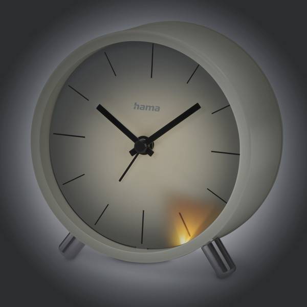 Hama Flores analoge radiogestuurde wekker, stil, grijs/beige 222229