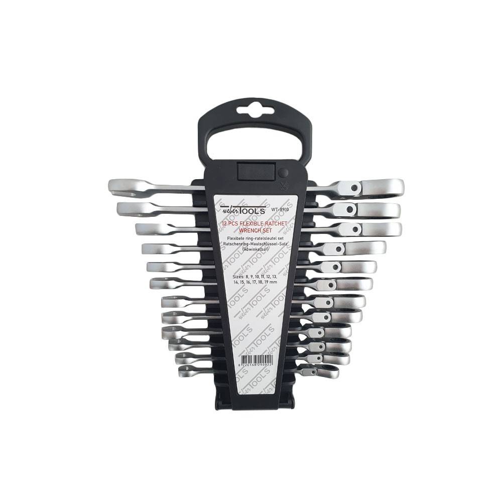 WEBER TOOLS Ringsteeksleutel met ratel 12-delig-0