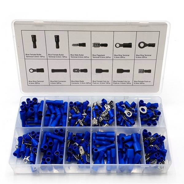 Assortiment Kabelverbinders blauw 280 delige