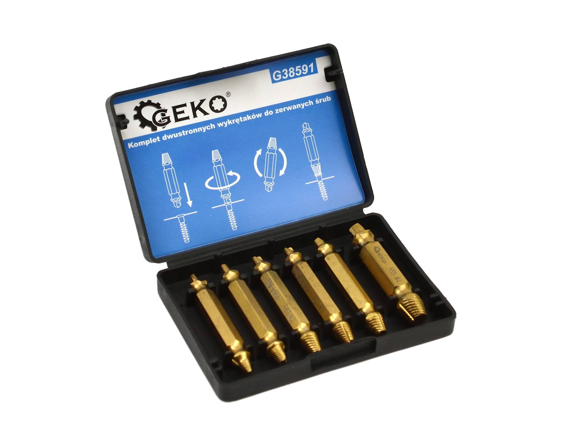 GEKO Schroef uitdraai set voor kapotte dolle schroeven 2-12mm-0