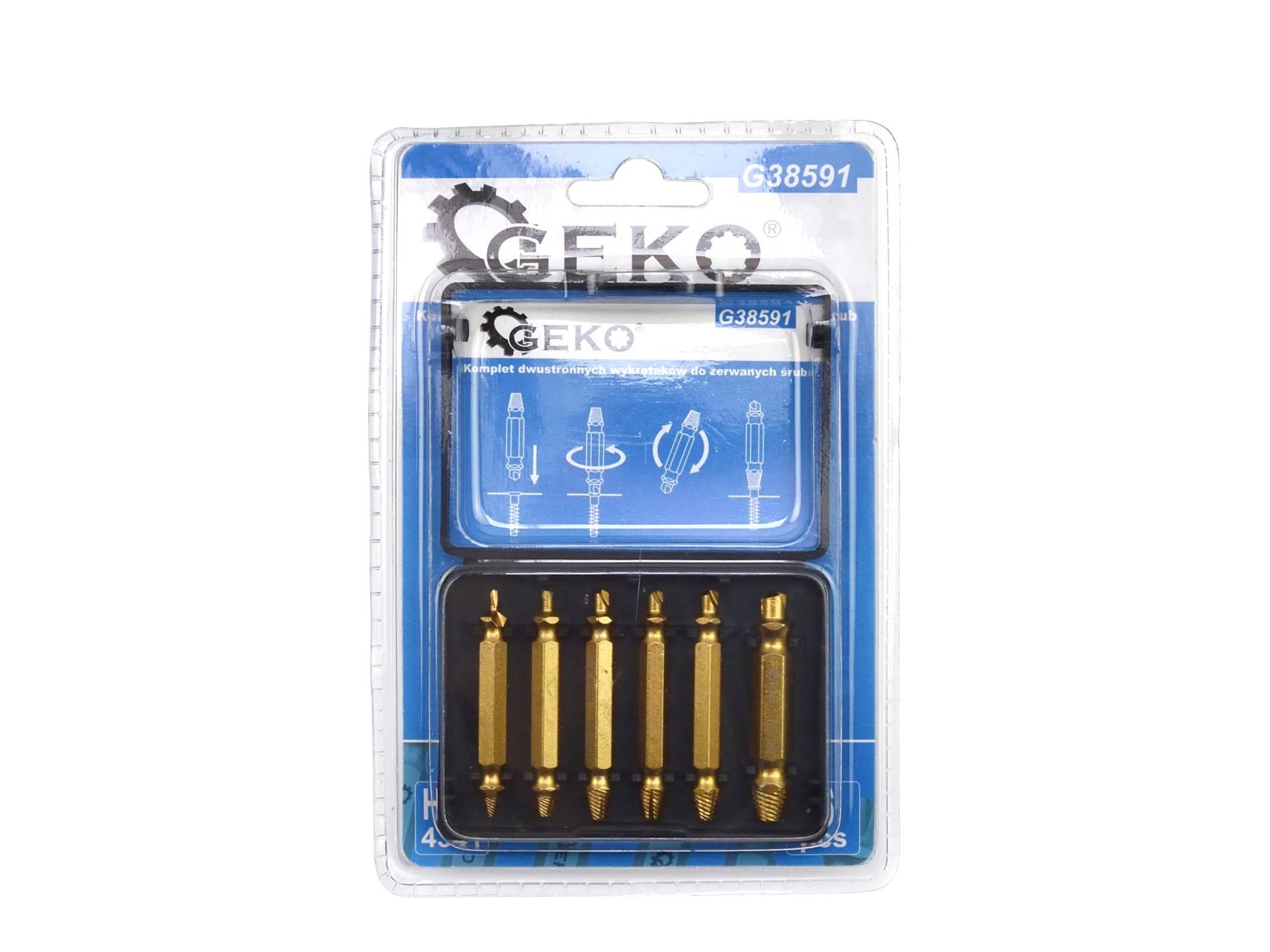 GEKO Schroef uitdraai set voor kapotte dolle schroeven 2-12mm-2