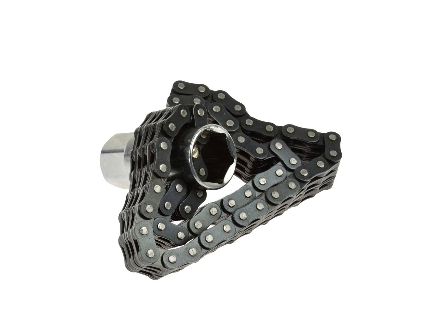 GEKO 1/2" Oliefiltersleutel met dubbele ketting tot 130 mm-1