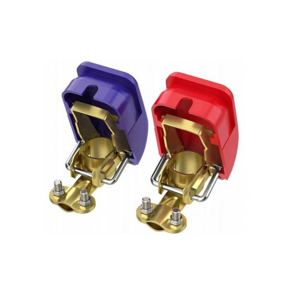 SATRA Accupoolklem set puls en min met snelsluiting easy click