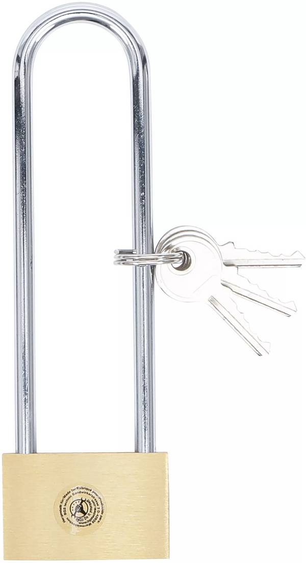 BGS Messing hangslot met extra hoge beugel | 40 mm breed