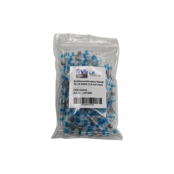 LB TOOLS Soldeerverbinders waterdicht blauw 14-14 AWG 1,8-4,5 mm (100st)