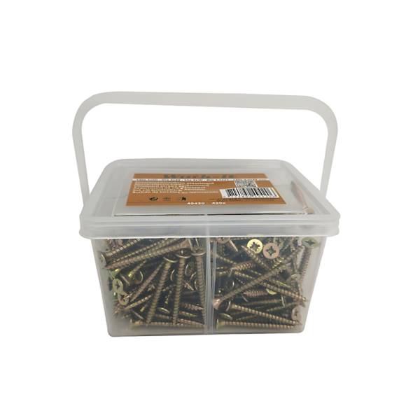 WORK-IT Groot assortiment spaanplaatschroeven diverse maten (420st)