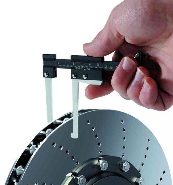 WEBER TOOLS Remschijf dikte meter/schuifmaat ook voor bandenprofiel-1