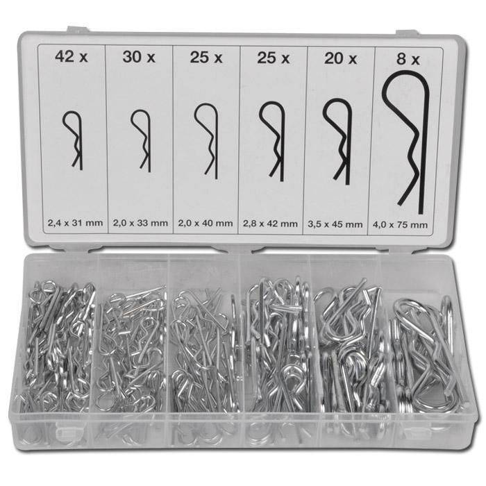 WEBER TOOLS Assortiment borgpennen splitpennen (150 st) R-clip-0