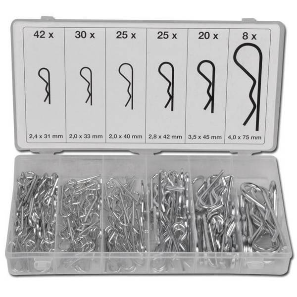 WEBER TOOLS Assortiment borgpennen splitpennen (150 st) R-clip