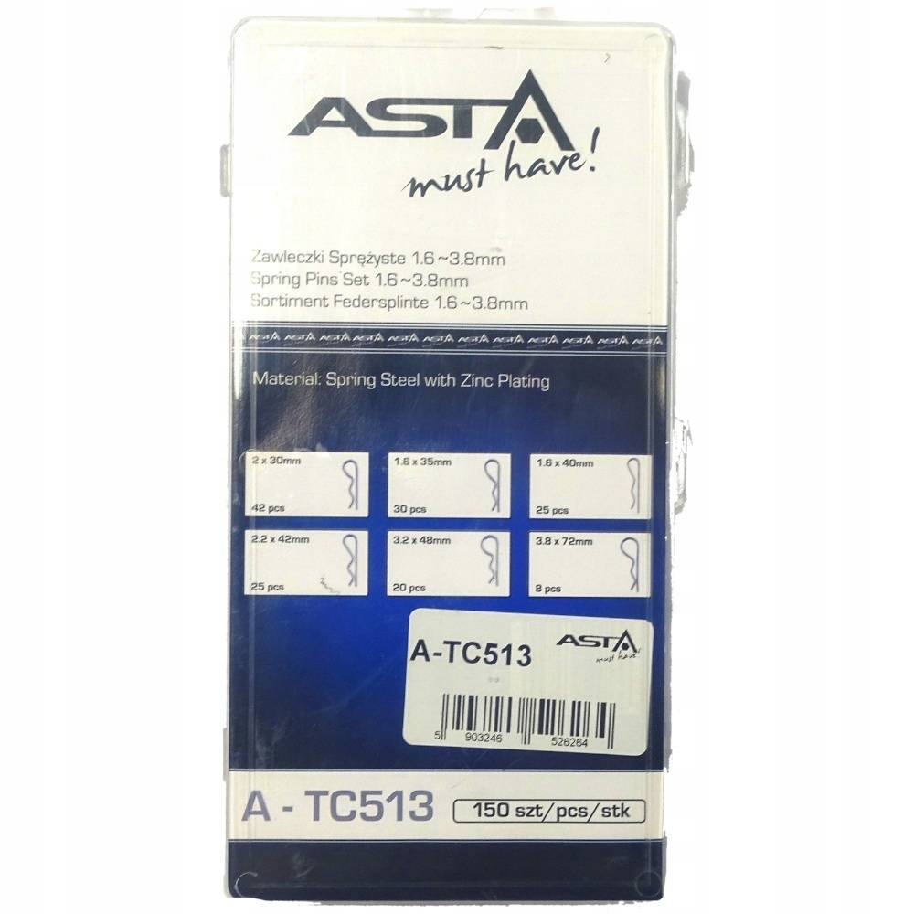 ASTA assortiment borgpennen splitpennen (150 st) R-clip-2