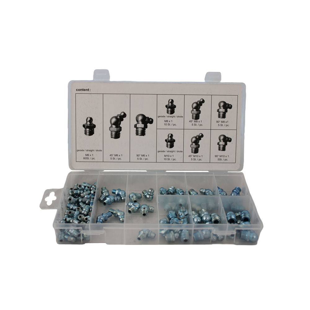 WEBER TOOLS Assortiment metrische smeernippels / vetnippels (110 st)-0