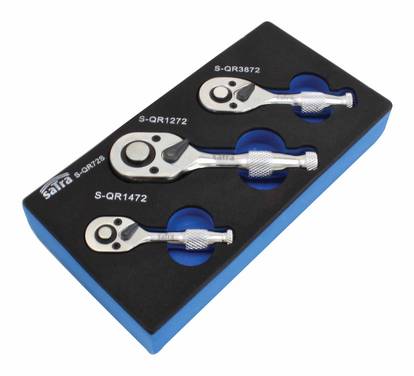 SATRA Mini stubby ratel set 1/4" / 3/8" / 1/2"