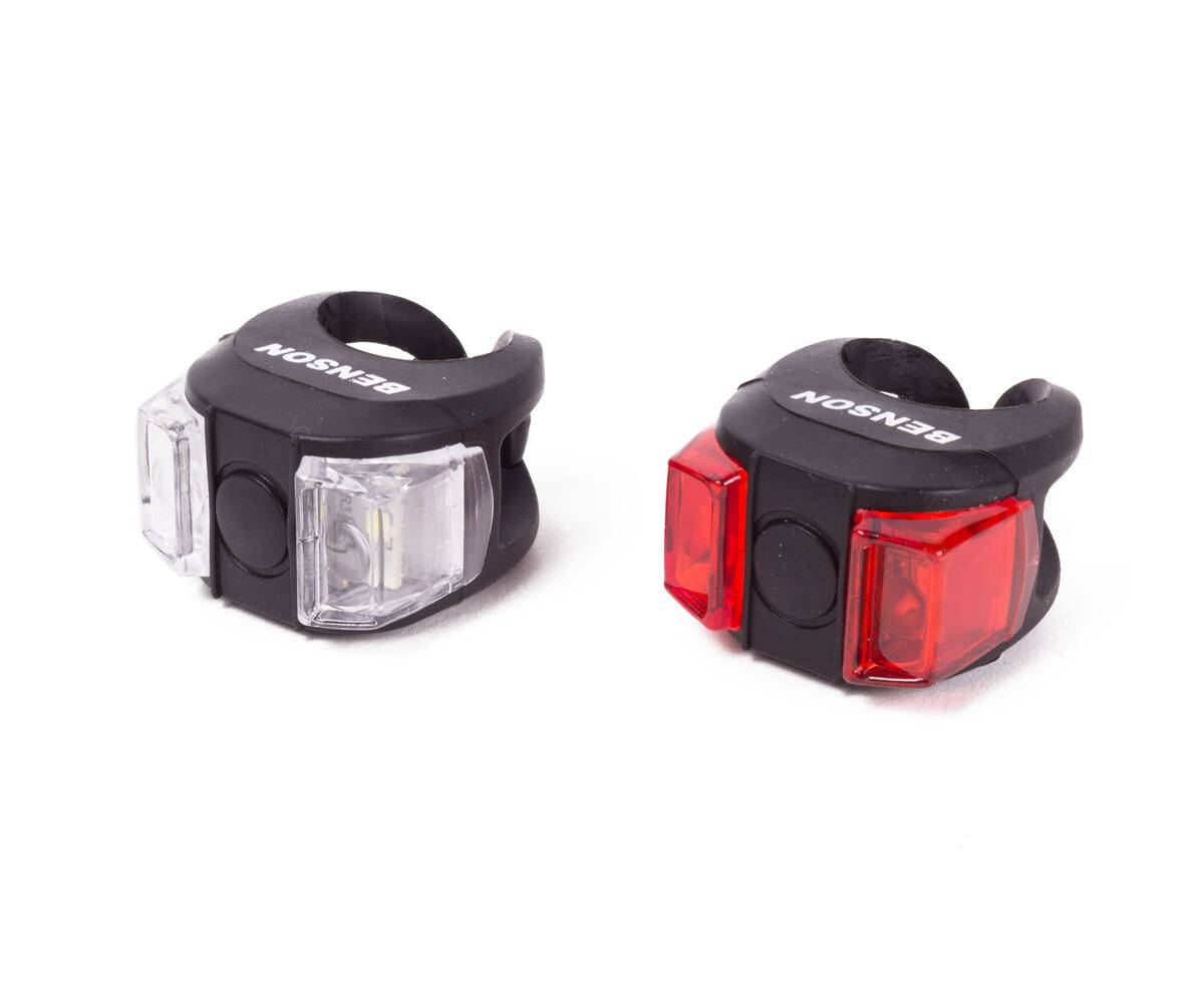 BENSON Set fietslampjes LED met siliconen banden-0