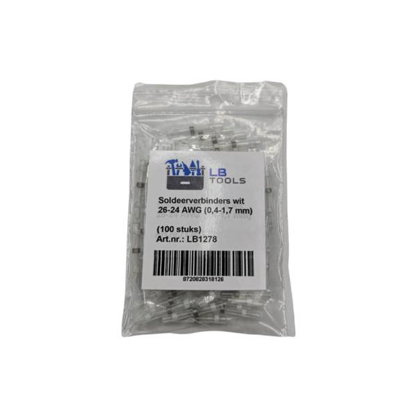 LB TOOLS Soldeerverbinders waterdicht wit 26-24 AWG 0,4-1,7 mm (100st)