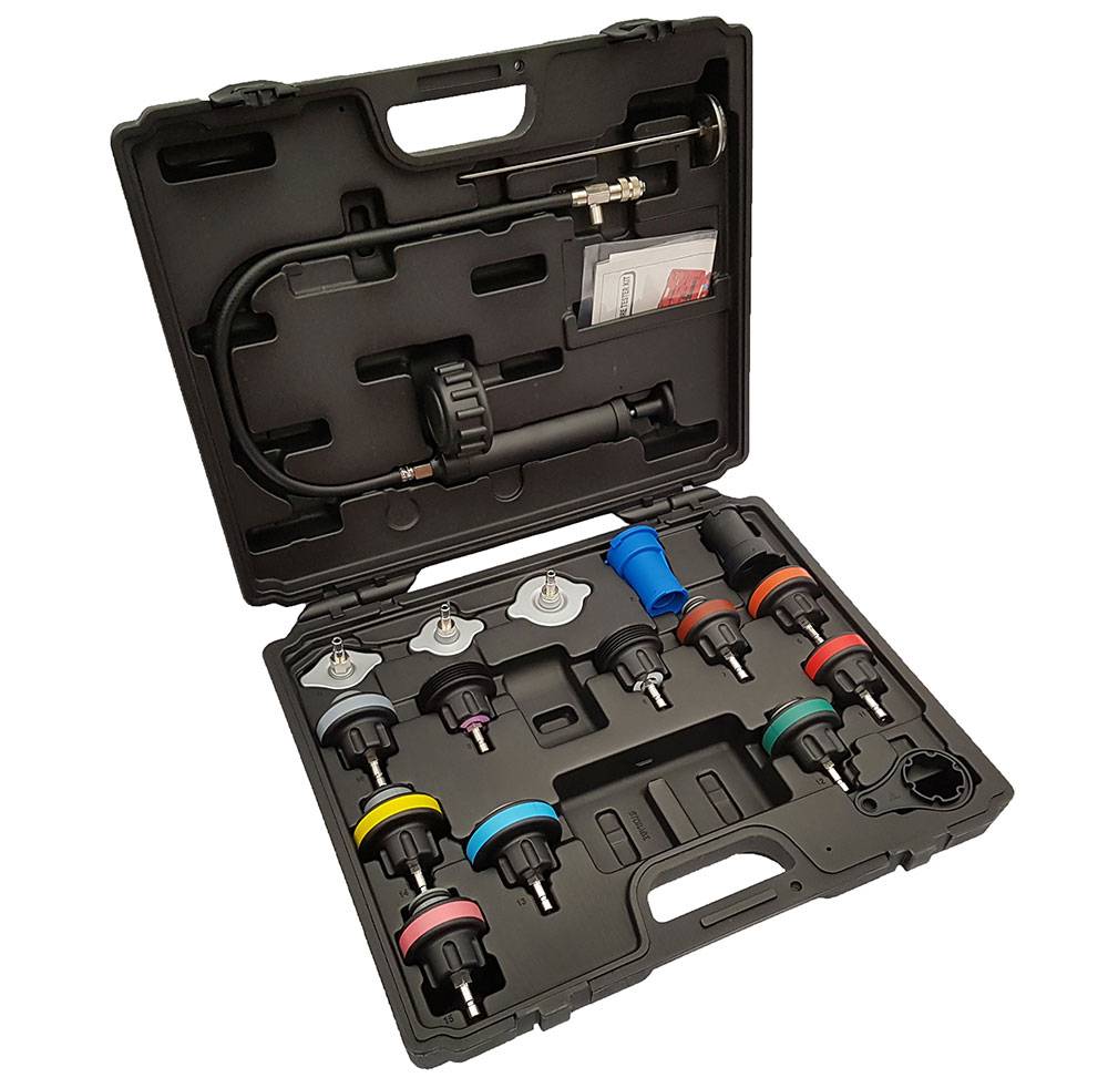 WEBER TOOLS Koelvloeistof afpers set met 13 test adapters-0