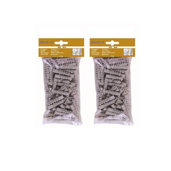 LB TOOLS Set muurpluggen 6 mm + 8 mm (200st)