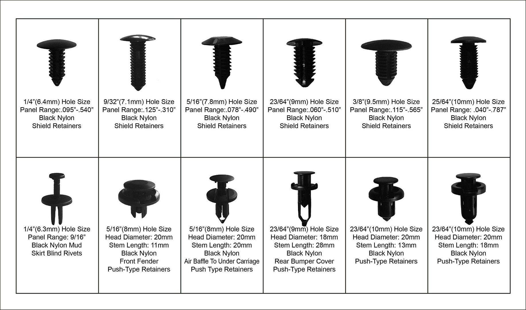 WEBER TOOLS Assortiment bekleding clips (192 st)-1