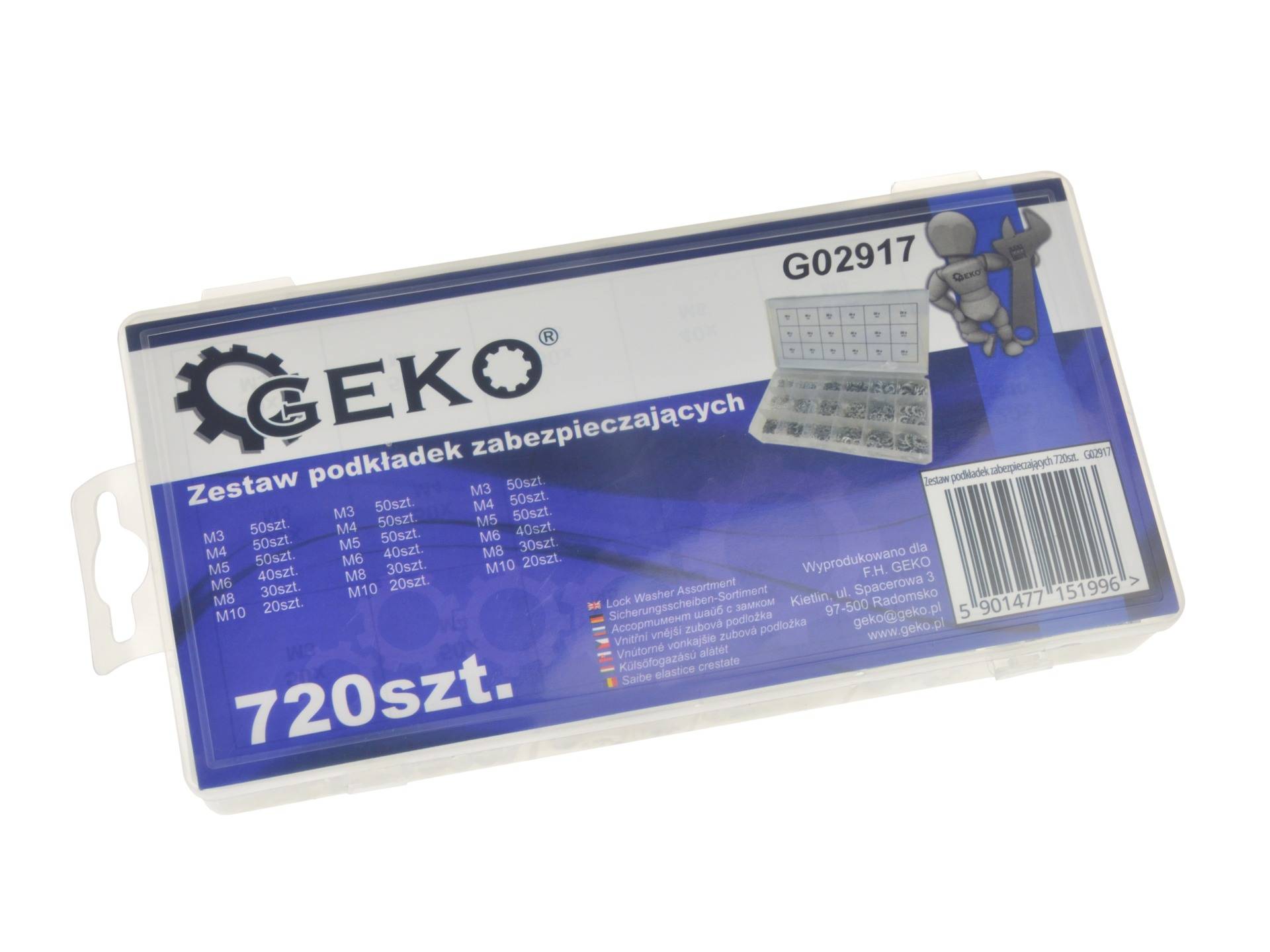 GEKO Assortiment diverse veerringen, sluitringen, borgringen 720st-3