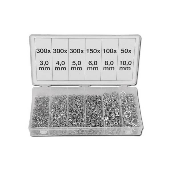 WEBER TOOLS Assortiment Veerringen / sluitringen (1200 st)