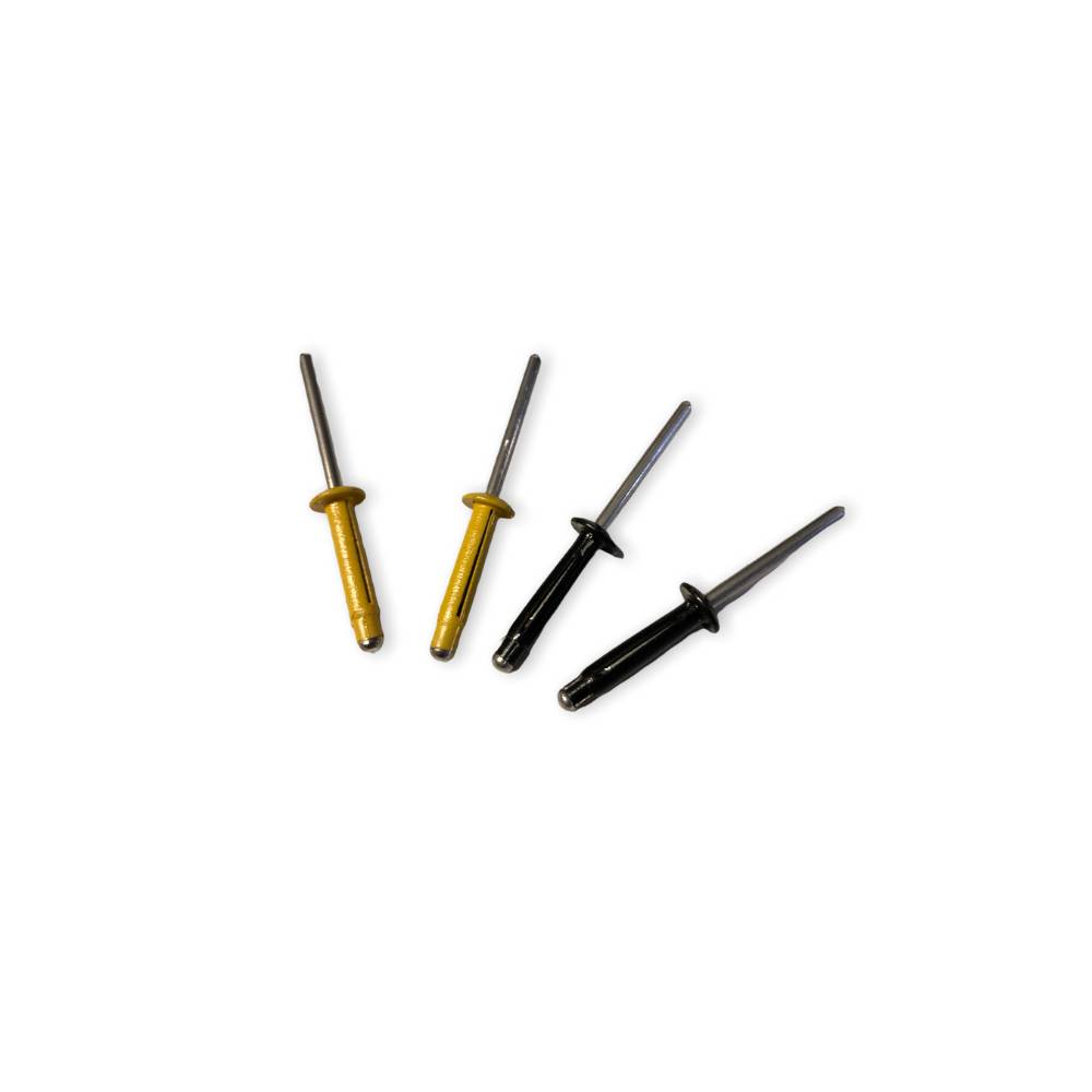 LB Tools Popnagels kentekenplaat | Kentekenplaatnagels set | geel en zwart aluminium (4 st)-0